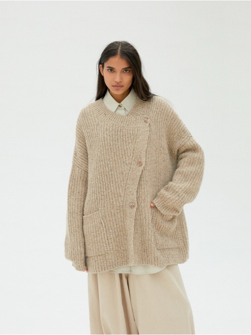 MONICA CORDERA Chunky Wool Cardigan (see measurements) - Picture 4 of 16